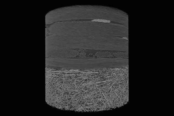 Roentgen Mikro CT Analyse von Fasern in CFK