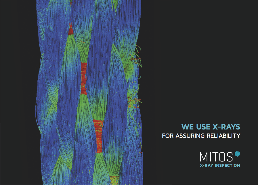 Roentgen Industrielle Mikro CT Faser Analyse von einem Seil