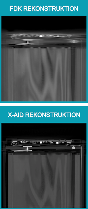 Roentgen CT Rekonstruktion mit komplexer Geometrie (Lithium-Ionen-Akku)