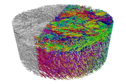 Fiber analysis of carbon fiber composites with industrial micro ct