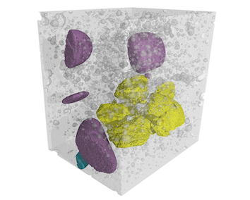 Industrial ct analysis of a concrete sample