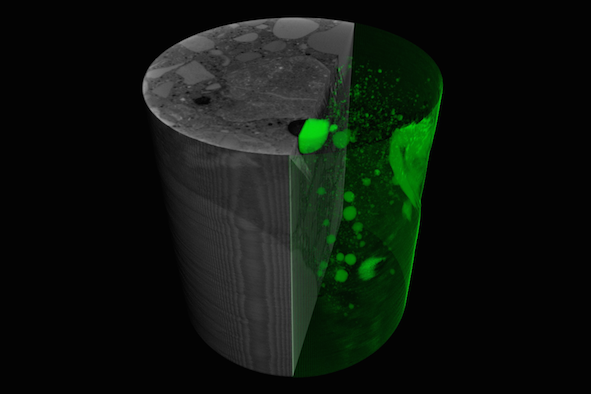 Porosity analysis of concrete with X-ray micro ct