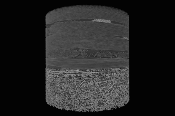 Industrial computed tomography for X-ray inspection of fiber materials